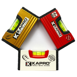 KAPRO开普路10cm水平尺高精度带磁铁迷你便携铝合金水平仪平水尺