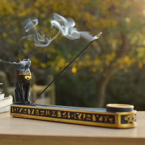 古埃及猫神贝斯特香薰炉室内家用插线香炉点粒香座器具装饰品摆件
