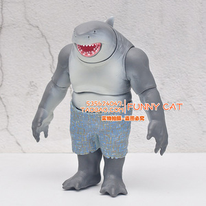 DC自杀小队鲨鱼王 蝙蝠侠大战超人可动手办儿童玩具摆件玩偶模型