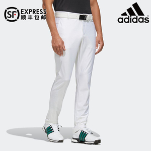 正品阿迪达斯adidas男春夏季高尔夫运动裤白色百搭长裤