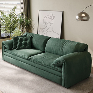 折叠式沙发床两用复古2米墨绿色家用结实2024新款客厅公寓带功能
