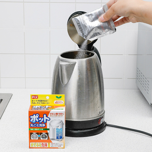 日本进口电热水壶除垢清洁剂4包装 家用强力去污不锈钢水渍清洁粉