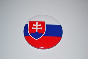 文化周边 斯洛伐克 国旗徽章胸章胸针冰箱贴 可定制贴纸墙贴卡贴