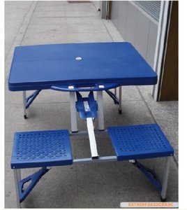 深圳绿色折叠桌 加强型折叠桌椅 户外广告桌 宣传桌 促销桌不带伞