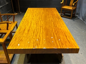 黄花梨大板桌非洲实木茶桌茶台原木餐桌红木老板办公书桌面工作台