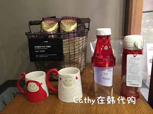 韩国星巴克2016年 猴年限定红猴马克杯 杯套 搅拌棒 糖果罐 盘子