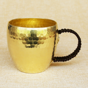 纯手工纯铜紫铜杯子黄铜杯子水杯纯黄铜茶缸子纯铜茶杯喝茶喝水杯