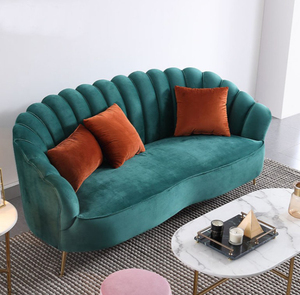 北欧轻奢金属脚布艺沙发现代简约新中式小户型商场家用客厅沙发椅