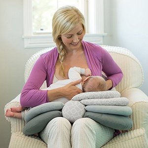 JJOVCE哺乳枕头新生婴儿喂奶枕宝宝多功能可调节高度授乳枕