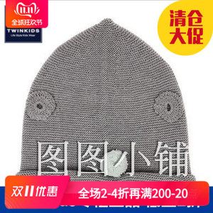 韩国TWINKIDS小木马童装春秋新款儿童男女童毛线帽子编织针织帽