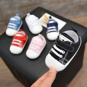 3-6-12个月男女宝宝鞋布学步鞋软胶底防滑0-1岁婴儿不掉鞋子春秋