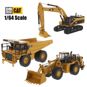 DM卡特 CAT 1/64 合金矿山运输自卸车挖机铲车模型仿真工程车摆件