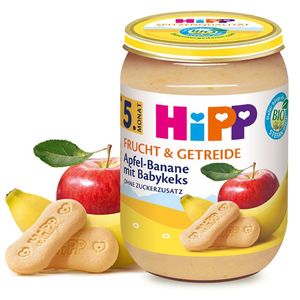 德国喜宝Hipp有机苹果香蕉饼干泥 4个月以上 190g
