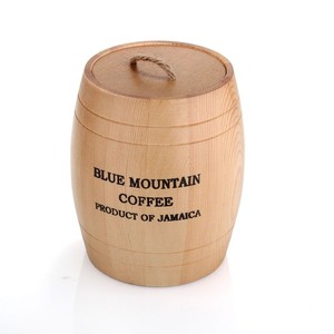 咖啡豆储存罐 小香木桶 松木桶1磅 储物瓶中号 装饰木桶