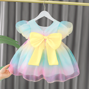 女童连衣裙夏季洋气0儿童装公主裙1-2周岁婴儿礼服女宝宝裙子夏装
