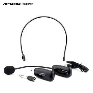 APORO 2.4G无线麦克风 头戴式 领夹式 发射器接收器 话筒耳麦配件