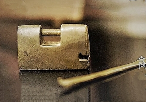 清代 老铜锁 古董 中式锁大柜锁 老木箱锁铜器家用手工纯高大尚道