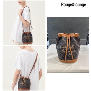 韩国直播采购Rouge&Lounge芮之专柜正品代购22新款水桶包抽绳女包