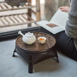 中式竹编茶具收纳盒竹制漆茶盒功夫茶道储存篮子食盒复古手工茶箱