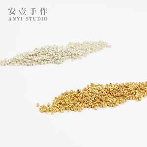 东宝TOHO米珠镀金色银色1.5|2|3mm日本进口玻璃珠DIY手工配件散珠