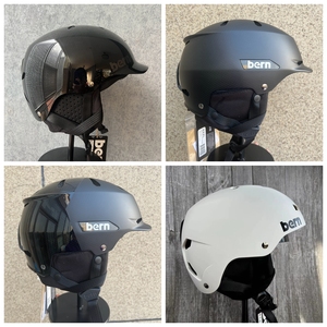 bern滑雪头盔碳纤维头盔Mips单板双板保护成人男女款带帽檐