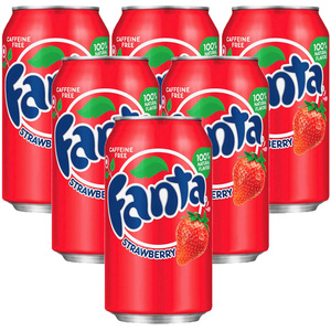 美版芬达草莓味355ml 美国进口可口可乐Fanta芬达碳酸饮料汽水