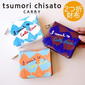 日本代购 tsumori chisato CARRY 女款趣味青蛙涂鸦羊皮短款钱包