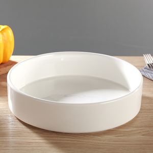 纯白创意菜碗家用和面盆个性汤盆大号圆形陶瓷沙拉碗菜盘家用餐具