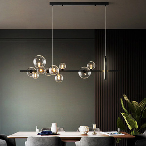 北欧创意餐厅泡泡吊灯现代简约吧台服装店设计师玻璃装饰吊灯圆球