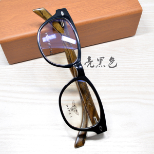 复古全框木质板材圆框眼睛架女潮男近视眼镜框宾利6026木腿眼镜架