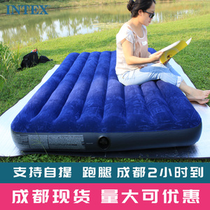 INTEX气垫床充气床垫双人家用加厚三人折叠床单人简易便携户外床