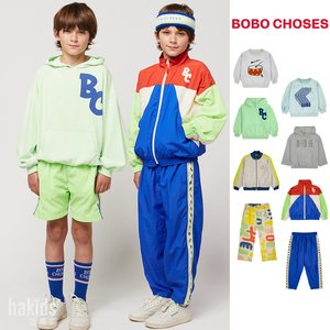 ■Bobo Choses SS24春夏儿童卡通长袖卫衣连帽衫复古运动外套裤子