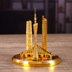 广州特色建筑广州塔金属模型工艺品电视柜桌面摆件旅游纪念品礼品