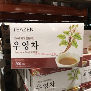 上海Costco开市客代购 韩国进口TEAZEN 牛蒡茶1g*200包茶袋茶泡