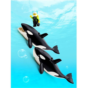 乐高LEGO 虎鲸 bb1319pb01c02 海洋霸主 独占 动物 北极探险60368