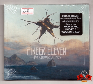 33号有贴的 Finger Eleven Five Crooked Lines 环保纸壳未拆封CD