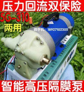 5G-310水泵12V48V60V电动喷雾器打药机洗车喷药机器5缸隔膜泵高压