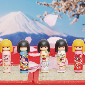iwako Kokeshi玩偶和服娃娃日本舞伎舞妓女孩橡皮擦小人模型玩具