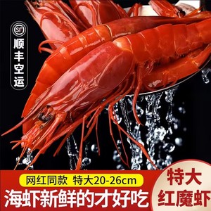 【大兴隆】红魔虾海虾新鲜海鲜活刺身活冻生吃红虾甜虾野生大虾