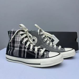 断码正品Converse/匡威 女款高帮帆布鞋All Star条纹拼接568896C