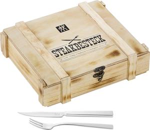 德国ZWILLING双立人6组牛排刀叉西餐餐具套装不锈钢12件套装木盒