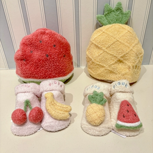日本代购 软绵绵菠萝西瓜香蕉樱桃水果婴儿袜 PBGS242540