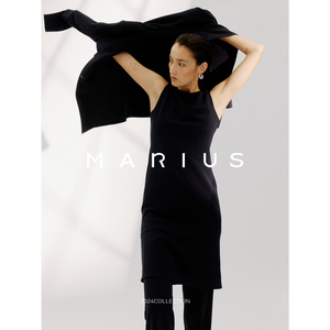MARIUS | “纽约”進口三醋酸重磅纸片人优雅西装外套连衣裙套装