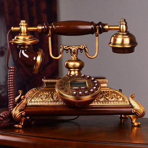 别墅欧式仿古电话机座机家用复古时尚创意老式电话无线插卡插线