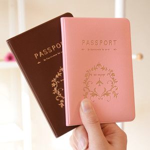 包邮 旅行PVC护照保护套 可爱防水素雅短款护照夹|护照套.护照包