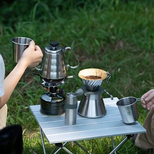 HARIO日本户外露营旅行手冲咖啡套装便携不锈钢咖啡壶滤杯咖啡杯