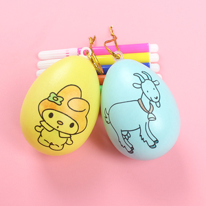 彩蛋diy儿童手工制作 复活节彩色鸡蛋壳玩具仿真手绘画画涂鸦涂色