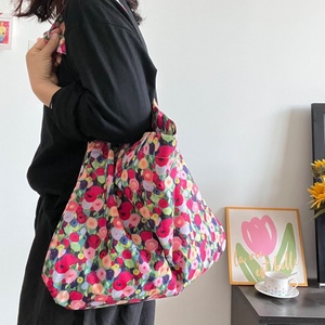 韩版碎花包薄款棉布袋花卉元素大容量单肩包文艺复古斜挎女包布包