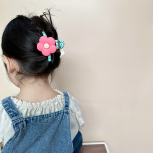 花朵蝴蝶结双面儿童抓夹 韩版宝宝头饰发饰 女童学生后脑勺夹子