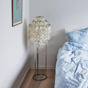 丹麦Verpan fun贝壳落地灯法式珍珠贝母客厅沙发旁书房卧室落地灯